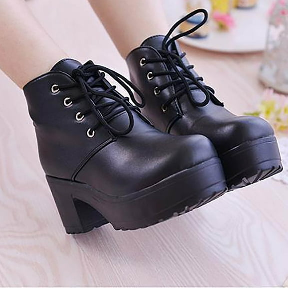 Babysbule Women's Boot Fashion Women Retro Flat Bottom Shoes Casual Boots Plus Size Slip On Double Zipper Shoes