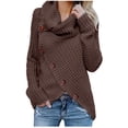thumbnail image 1 of YUNAFFT Women's Fashion Sweater Clearance, Women Casual Solid Thin Puff Sleeves Long Sleeve V- Neck Sweaters Tops, 1 of 7