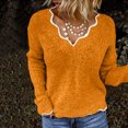 thumbnail image 1 of YUNAFFT Women's Fashion Sweater Clearance, Women's Fashion Casual Long Sleeve Stripe V-neck Knitted Sweater Tops, 1 of 9