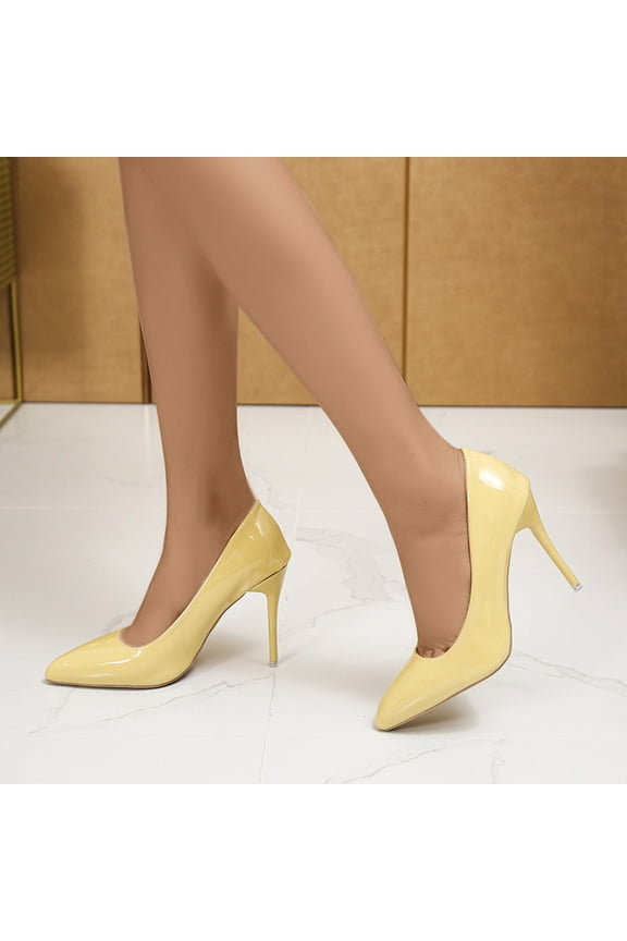 Women's High Heels, Spring And Fashion Shallow Mouth Pointed Thin Heels Women's Shoes