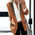 thumbnail image 1 of Babysbule Women's Tops, Jackets& Coat Fashion Fahion Women's Lapel Cape Leopard Notch Laple-Blazer Casual Office Suit Outwear, 1 of 4