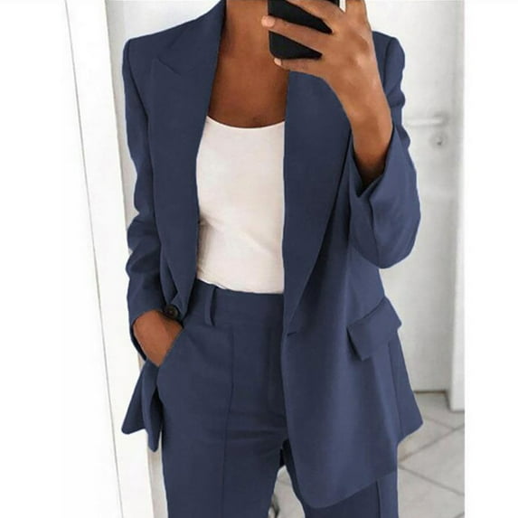 Babysbule Women's Tops, Jackets& Coat Fashion Women Business Attire Solid Color Long Sleeve Cardigan Top Jacket Coat Outwear
