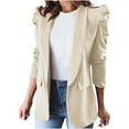 thumbnail image 1 of YUNAFFT Women's Tops, Jackets& Coat Clearance, Women Solid Long Sleeve Office Coat Cardigans Suit Long Jacket Tops, 1 of 5
