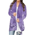 thumbnail image 1 of Babysbule Women's Tops, Jackets& Coat Fashion Women's Long Sleeve Fashion Casual Print Cardigan Top Blouse Cardigan Coat, 1 of 5