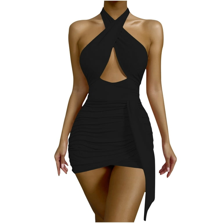 Bandage Solid Color Halterneck Evening Dresses Bandage Solid Color Halterneck Evening Dresses