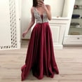 thumbnail image 1 of Babysbule Womens Dresses Womens Fashion V-Neck Evening Party Gown Sequins Formal Prom Long Dress, 1 of 9