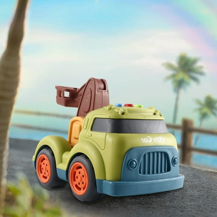 YUNAFFT Wonder Wheels- Tow Truck – Toy Truck With Hook For Towing – Moveable Parts- Sturdy Toy Vehicle For Toddlers – Recyclable