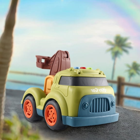 YUNAFFT Wonder Wheels- Tow Truck – Toy Truck With Hook For Towing – Moveable Parts- Sturdy Toy Vehicle For Toddlers – Recyclable