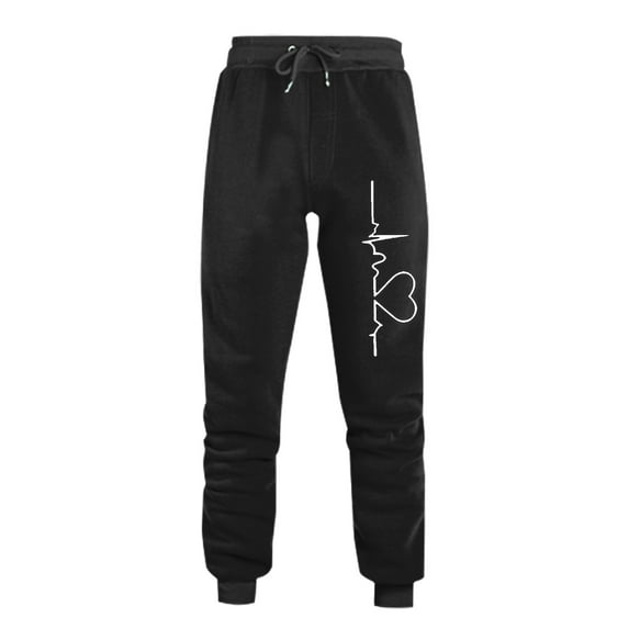 YUNAFFT Yoga Pants for Women Clearance Plus Size Men's Casual Trousers And Trousers Plus Velvet Thick Solid Color Large Size Running Fitness Sports Pants