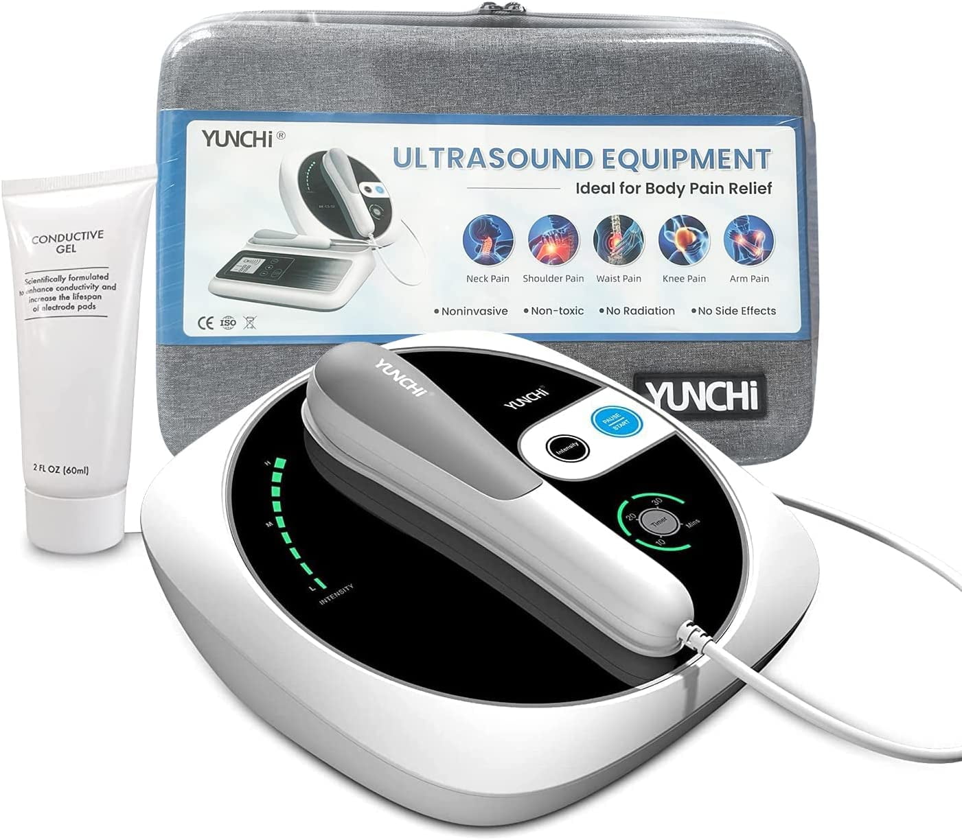 YUNCHI CS02 Portable Ultrasonic Therapy Machine for Pain Relief, 1 MHz