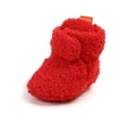thumbnail image 1 of YUNCITY Baby Winter Shoes Warm Shoes First Soft Sole Sneakers Cozy Lined Toddler Booties Girls Red 6-12 Months, 1 of 8