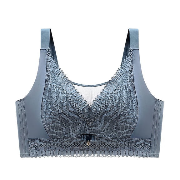 YUNCITY Bras For Women Full Coverage Seamless Underwire Support Comfort Daily Wear Plus Size Bra Comfy Bra Navy