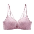 thumbnail image 1 of YUNCITY Front Closure Bras For Women Front Close Bra T Back Plus Size Seamless Unlined Bra Wireless Bras Women Pink, 1 of 5