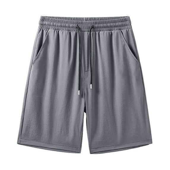 YUNCITY Men Workout Shorts Loose Fit Silk Sports Shorts Lightweight 5 Inch Shorts For Big Tall Outdoor Knee-Length Pants Streetwear,Xl
