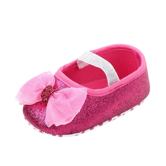 YUNCITY Toddler Baby Boy Girl Shoes First Casual Princess Prewalker Bowknot Walking Shoes Red 0-6 Months