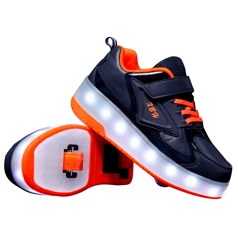 YUNICUS Kids LED USB Charging Roller Skate Shoes with Wheel Shoes Light