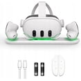 thumbnail image 1 of YUNLAZA Charging Dock for Meta Quest 3,VR Headset Controller Charging Station with LED Light for Oculus Quest 3,Charger Display Stand with 2 Rechargeable Batteries & USB-C Cable, 1 of 5