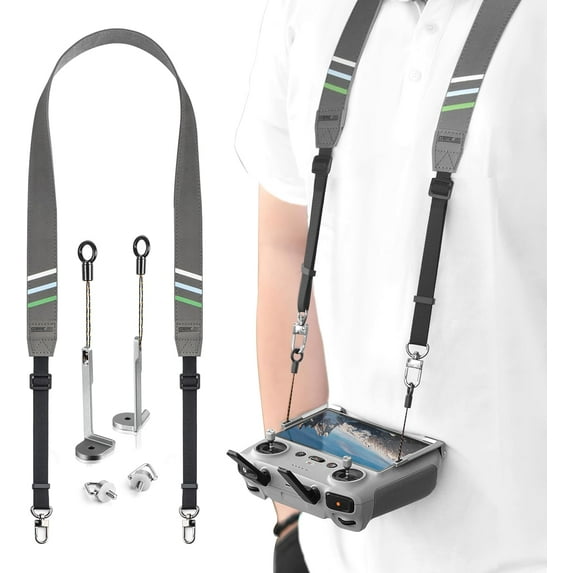 YUNLAZA Neck Strap Lanyard for DJI RC 2/RC/RC Pro Controller Balance Neck Strap for DJI Mini 4 Pro/Mini 3 Pro/Air 3/Mavic 3 Pro Drone Remote Lanyard