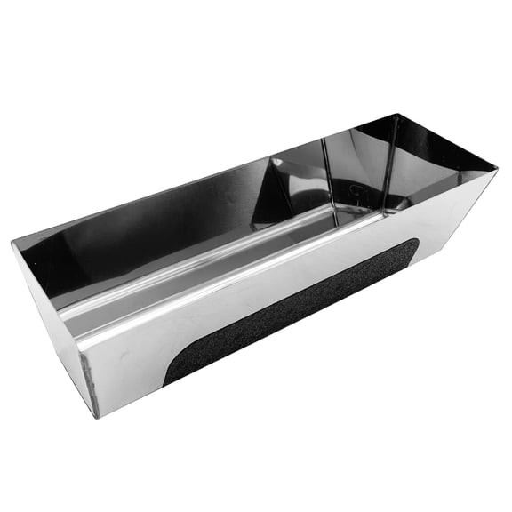 YUNLEISHOP 12 Inch Stainless Steel Mud Pan, Drywall Putty Compound Tray with Comfortable Grip for Plastering, Painting and Drywall Finishing