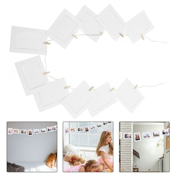 YUNLIGHTS 10pcs Hanging Photo Frame Paper Craft Decoration for Photography Enthusiasts
