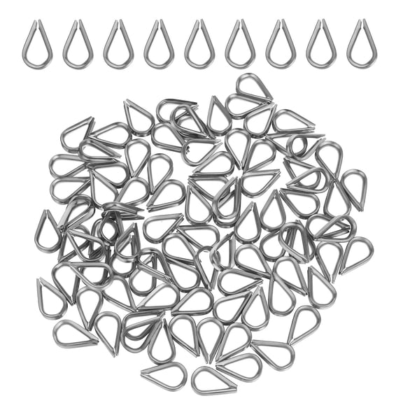 YUNLIGHTS 100Pcs Compact Stainless Steel Thimbles Portable for Outdoor Climbing Camping Boating