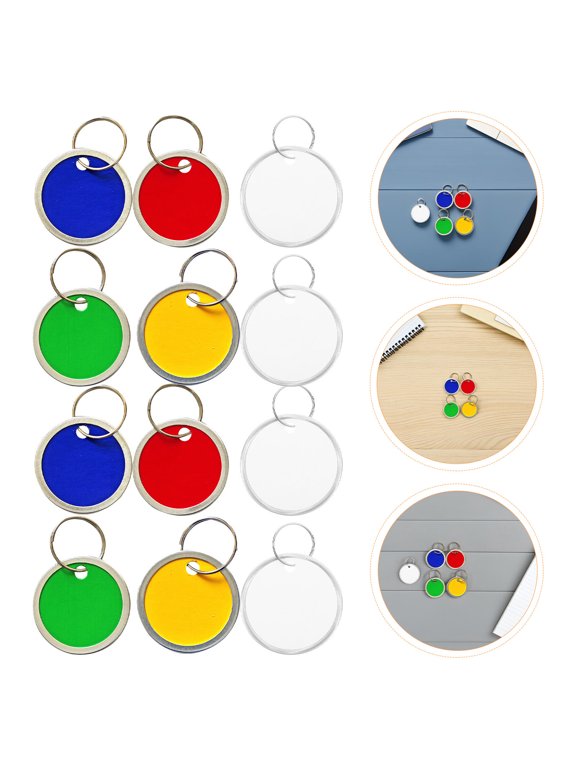 100Pcs Color Coded Round Metal Key Tags for Efficient Key Identification and Labeling Use