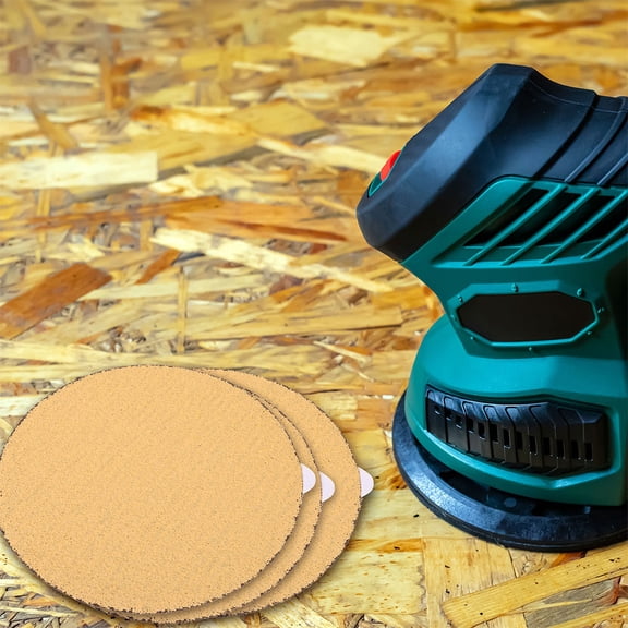 YUNLIGHTS 10Pcs 100 Grit Adhesive Sanding Discs Orange Round Sandpaper for Drill Attachment