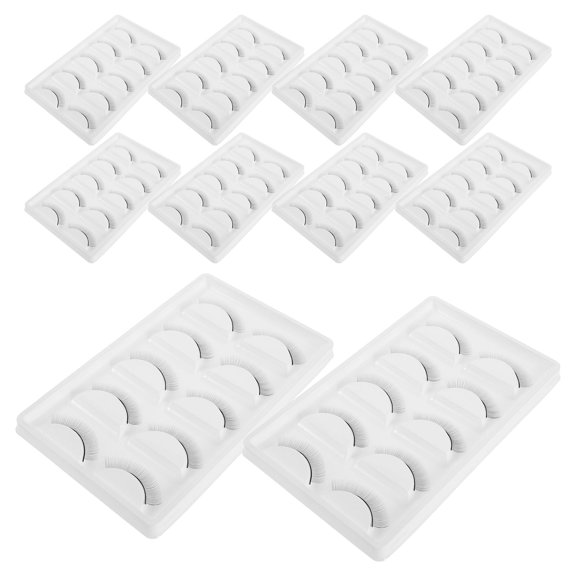 YUNLIGHTS 10Pcs Black Synthetic Practice Eyelashes for Lash Extension Training and Makeup Application