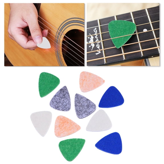 YUNLIGHTS 10Pcs Guitar Picks Custom Smooth Strumming Beige for Guitar Players