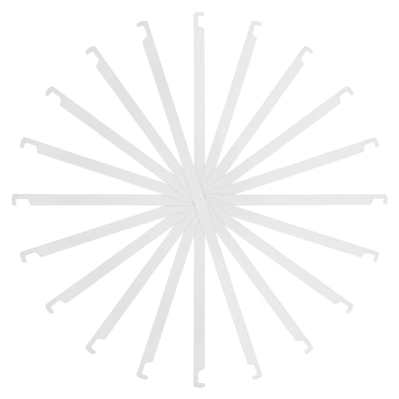 YUNLIGHTS 10Pcs Office Hanging File Folder Metal Rods White for Desk File Organizer