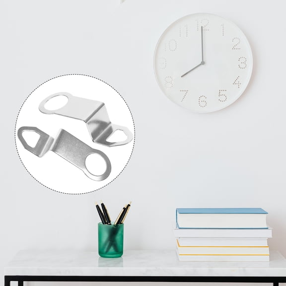 YUNLIGHTS 10Pcs Sturdy Plated Silver Clock Mechanism Hangers Iron Clock Replacement Hooks for Wall Use