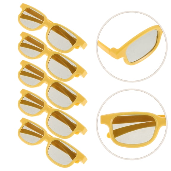 YUNLIGHTS Immersive 3D Glasses Yellow, Comfortable Fit, Reduce Eye Fatigue, Movies and Gaming