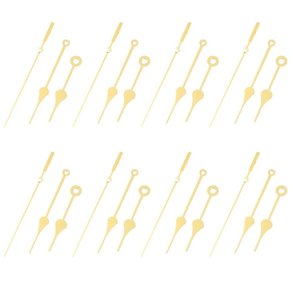 YUNLIGHTS 10Sets DIY Clock Pointer Set Aluminum Material Golden Color for Clock Repair and Craft Projects