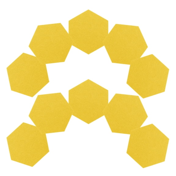 YUNLIGHTS 12 Pcs Felt Bulletin Boards Hexagon for Notes Display in Living Room