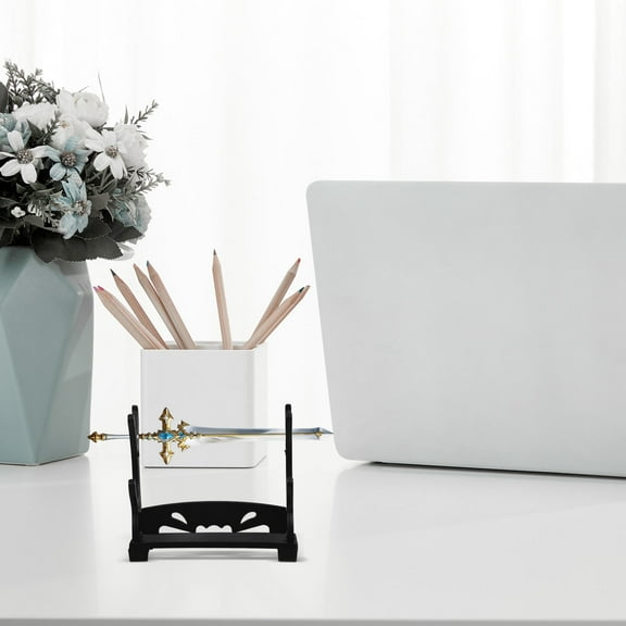 YUNLIGHTS 12pcs Sword Holder Black Plastic Display Rack for Collectors Home Decoration