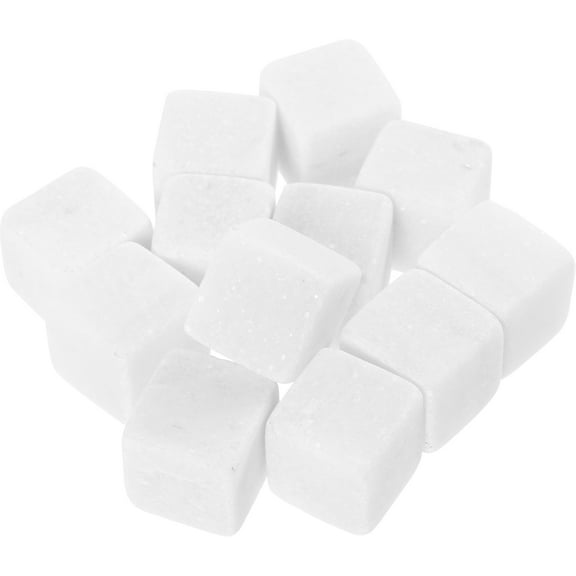 YUNLIGHTS 12Pcs White Reusable Marble Wine Stones Convenient Accessory for Home