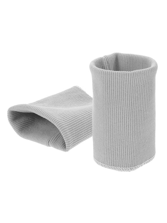 DIY Light Grey Polyester Rib Knit Cuff Trim for Jackets and Sweatshirts 1Pair