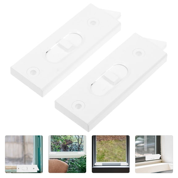 YUNLIGHTS 1Pair Snap in White Plastic Window Latch Parts for Smooth Adjustable Window Movement