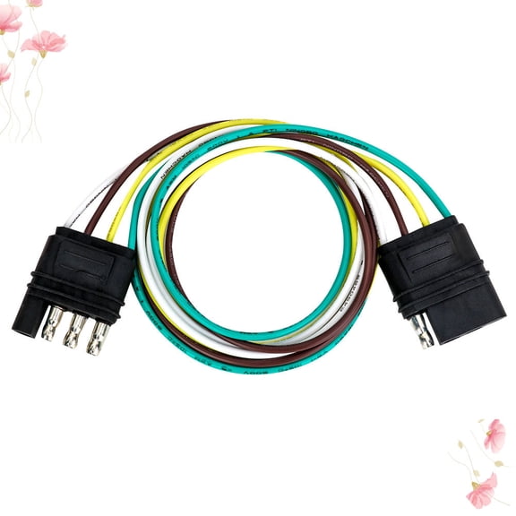 YUNLIGHTS 1Pc 4 Way Trailer Connector Adapter for Car with Bonded Wires and 7 Way Output for Safe Transportation