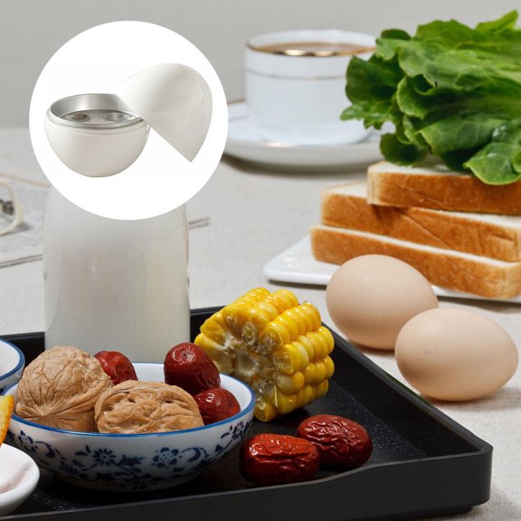 YUNLIGHTS 1Pc Microwave Egg Steamer White Plastic Egg Boiler for Quick Kitchen Breakfast