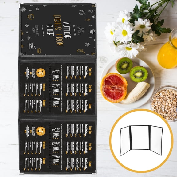 YUNLIGHTS 1Pc Clear PVC Menu Folder Cover for Convenient Restaurant and Kitchen Use