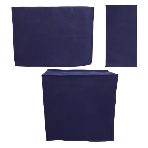 YUNLIGHTS 1Set Computer Dust Protector Cover Set for Desktop Tower Monitor and Keyboard in Black