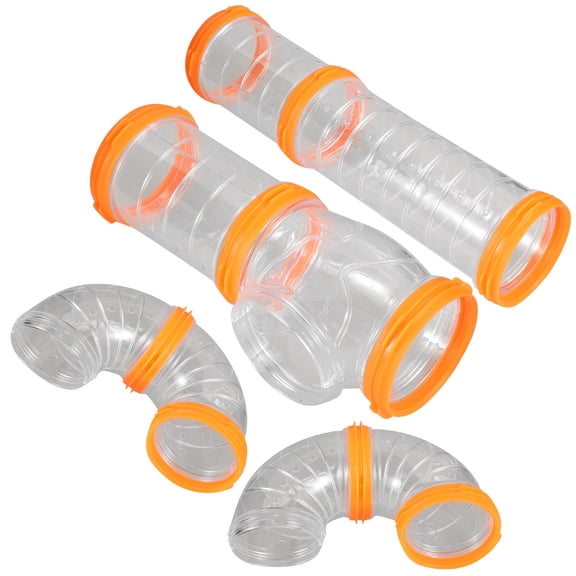 YUNLIGHTS Multi-Color Plastic Hamster Tube, Clear and Durable Pet Cage Accessory