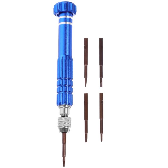 YUNLIGHTS 1Set Sturdy Blue Screwdriver Set with Replaceable Bits for Watch and Eyeglass Repairs