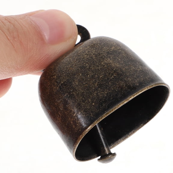 YUNLIGHTS 2Pcs Small White Iron Bell Hanging Decor for Sheep Horse Cow Farming and Alarm