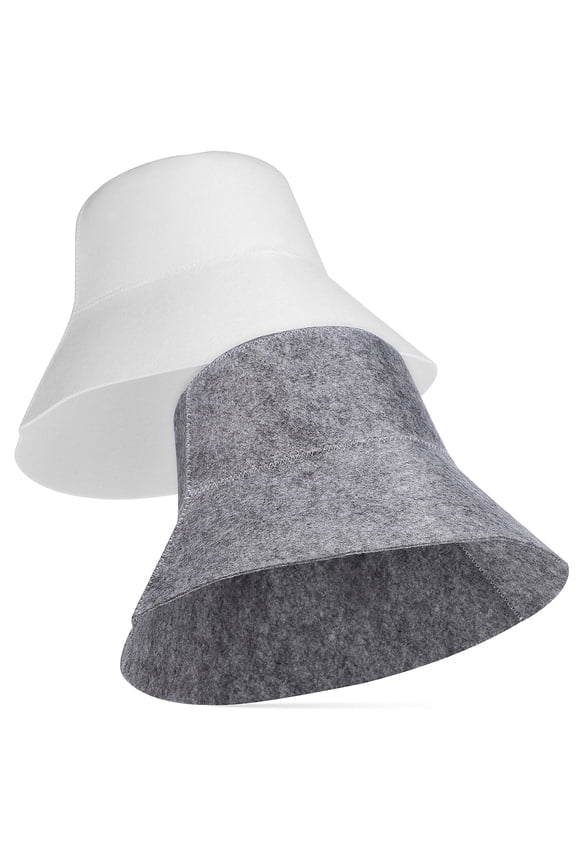 2 Pcs Sauna Hats Sauna Cap Felt Sauna Hat Shower Hat Sauna Accessories For Hot Dry Steam Room Bathroom