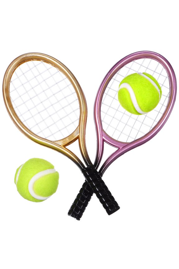 Plastic Toy Miniature Tennis Racket Random Color 2Sets