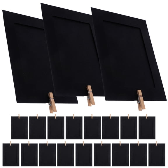 YUNLIGHTS 20Pcs Lightweight Black Paper Photo Frame for Home Desktop Picture Display