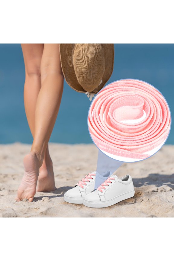2Pairs Pink Flat Shoe Strap for Casual Shoes Unique Design Excellent Durability