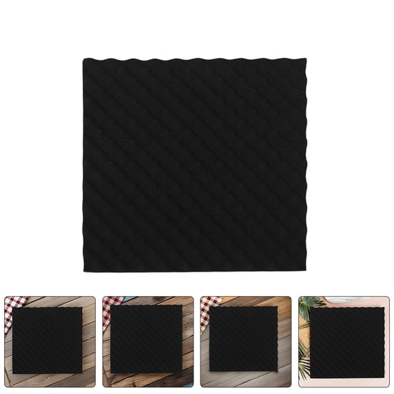 YUNLIGHTS 2Pcs Black High-Density Acoustic Foam Panels 50x50x3cm Soundproofing Ceiling Tiles